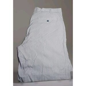 Alan Flusser‎ Golf Shorts Pleated Front Chino Men's Size 40 X 9  Blue Stripe